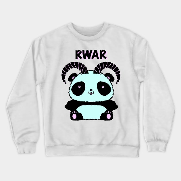 Panda Demon Rwar Crewneck Sweatshirt by Shoryotombo